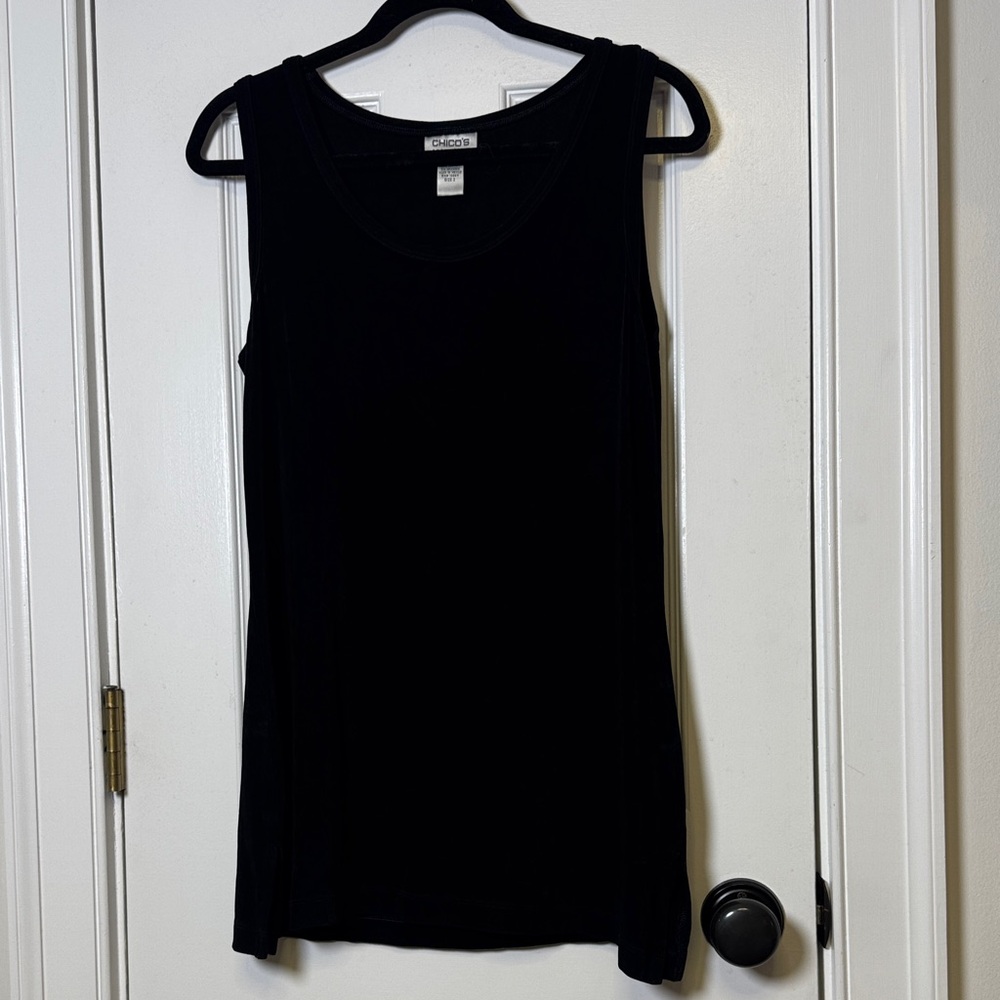 Travelers by Chicos Black Tank Top Size 2
